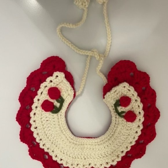 Crochet Handmade Pet Collar for Cats or Dogs - Picture 4 of 8